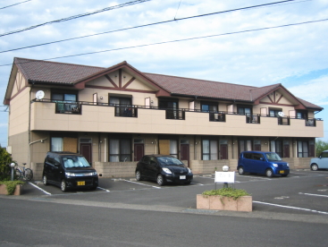 Rila奏外観、阿南市那賀川町に在るメゾネット型賃貸アパート
