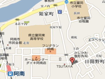 中川マンション地図、３ＤＫの賃貸マンション、阿南市中心部に在り非常に便利な所